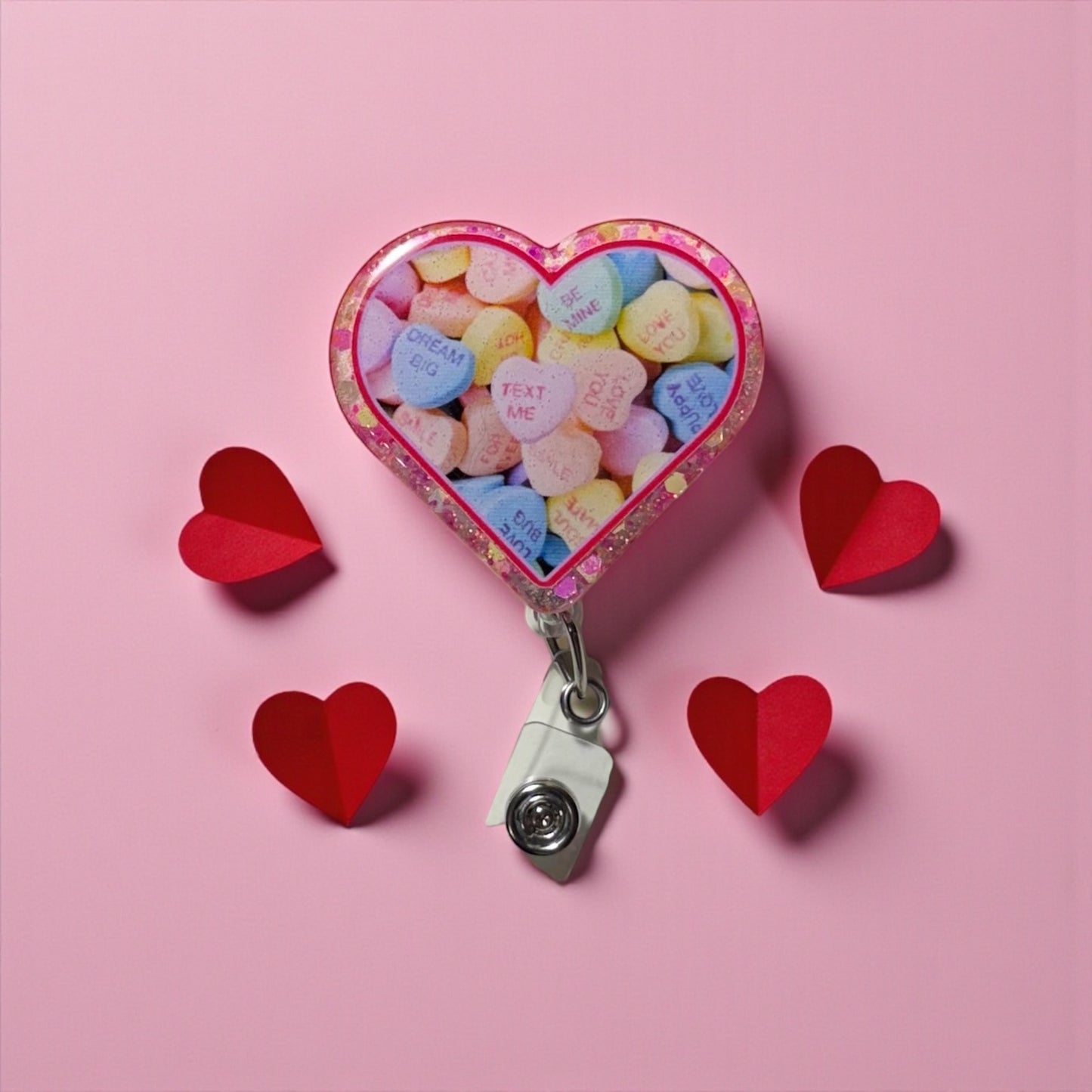 Candy Hearts Badge Reel