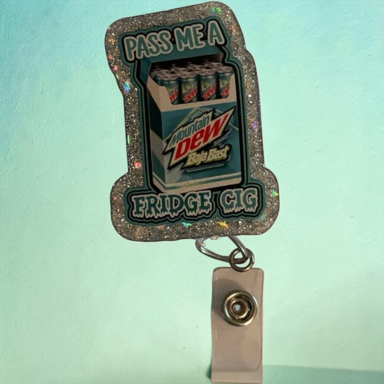 Fridge Cig Badge Reel, Mountain Dew  Badge Reel