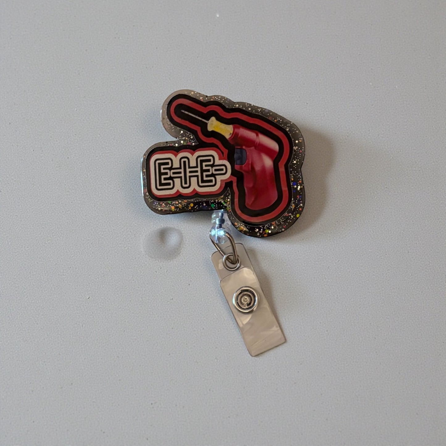 Funny Nurse Badge Reel – EIEIO Badge, Nursing Humor Badge Clip, Medical Badge Reel for RNs, ICU Nurse Accessory, Funny ER Gift