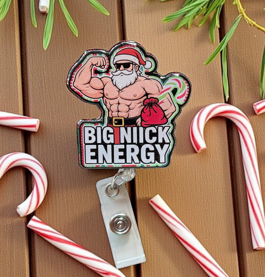 Funny Santa Badge Reel