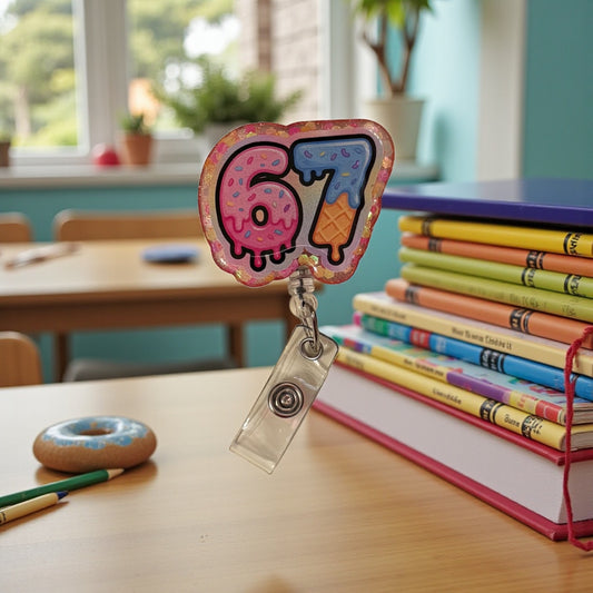 Six Seven Badge Reel-