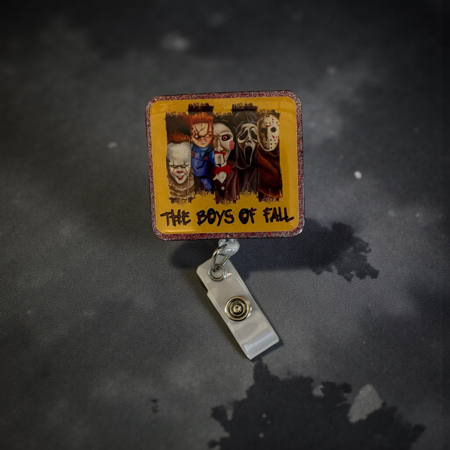 Halloween Horror Badge Reel | Retractable ID Holder | Spooky Fall Accessory for Nurses, Teachers, and Horror Fans