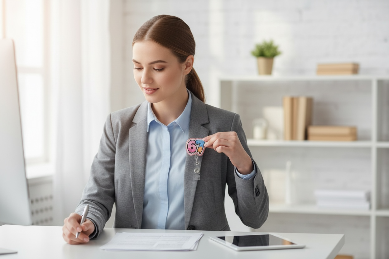 Six Seven Badge Reel-