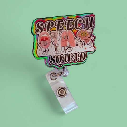 Speech Squad Badge Reel, Speech Therapy, Funny Badge Reel, SLP Gift, Speech Therapist Gift
