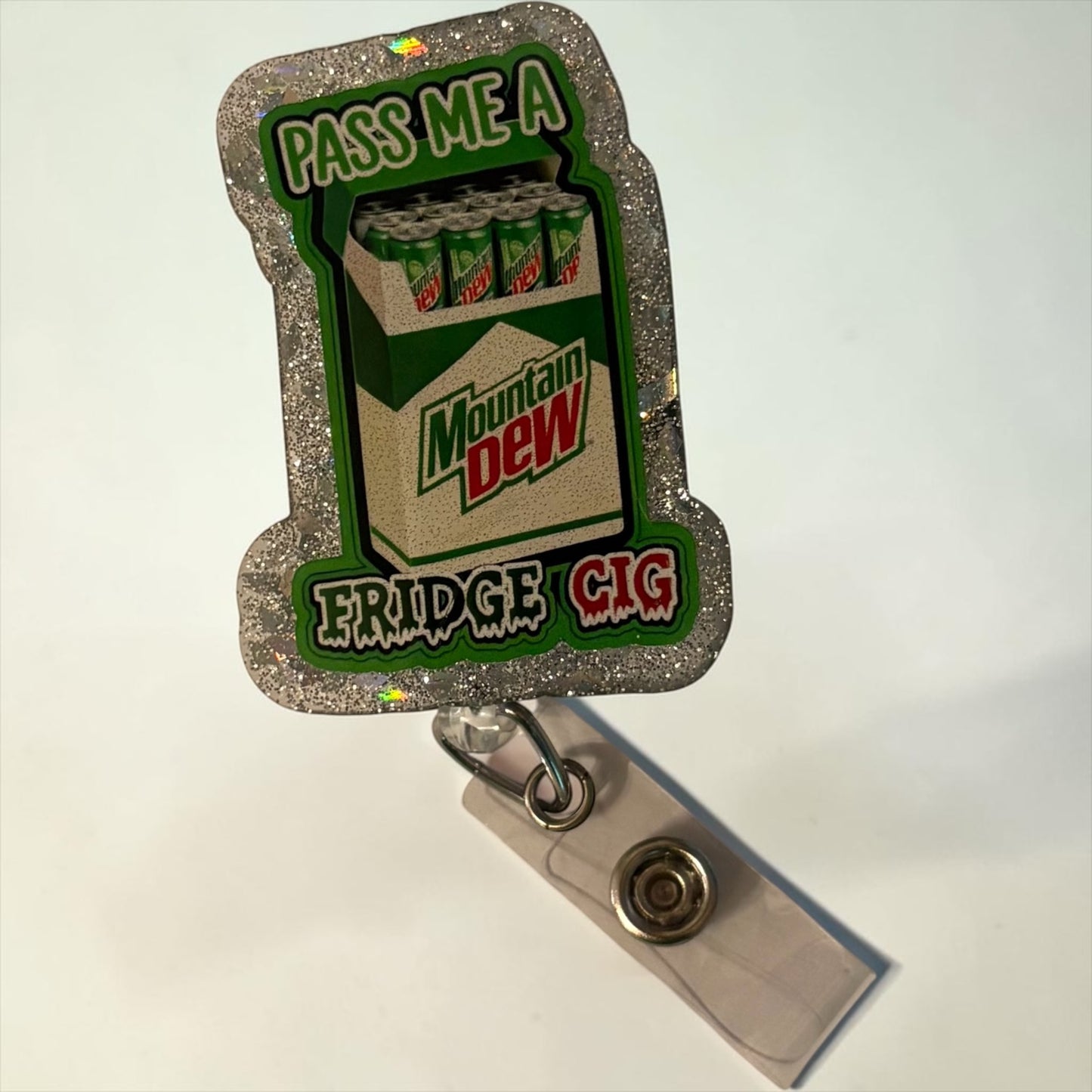 Fridge Cig Badge Reel, Mountain Dew  Badge Reel