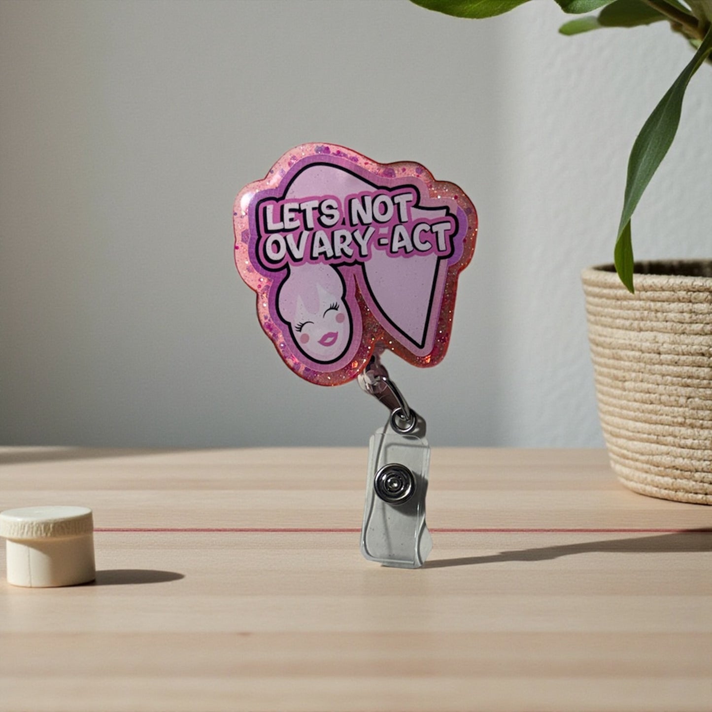 Gynecology Badge Reel, Ovary Badge Reel