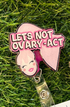 Gynecology Badge Reel, Ovary Badge Reel