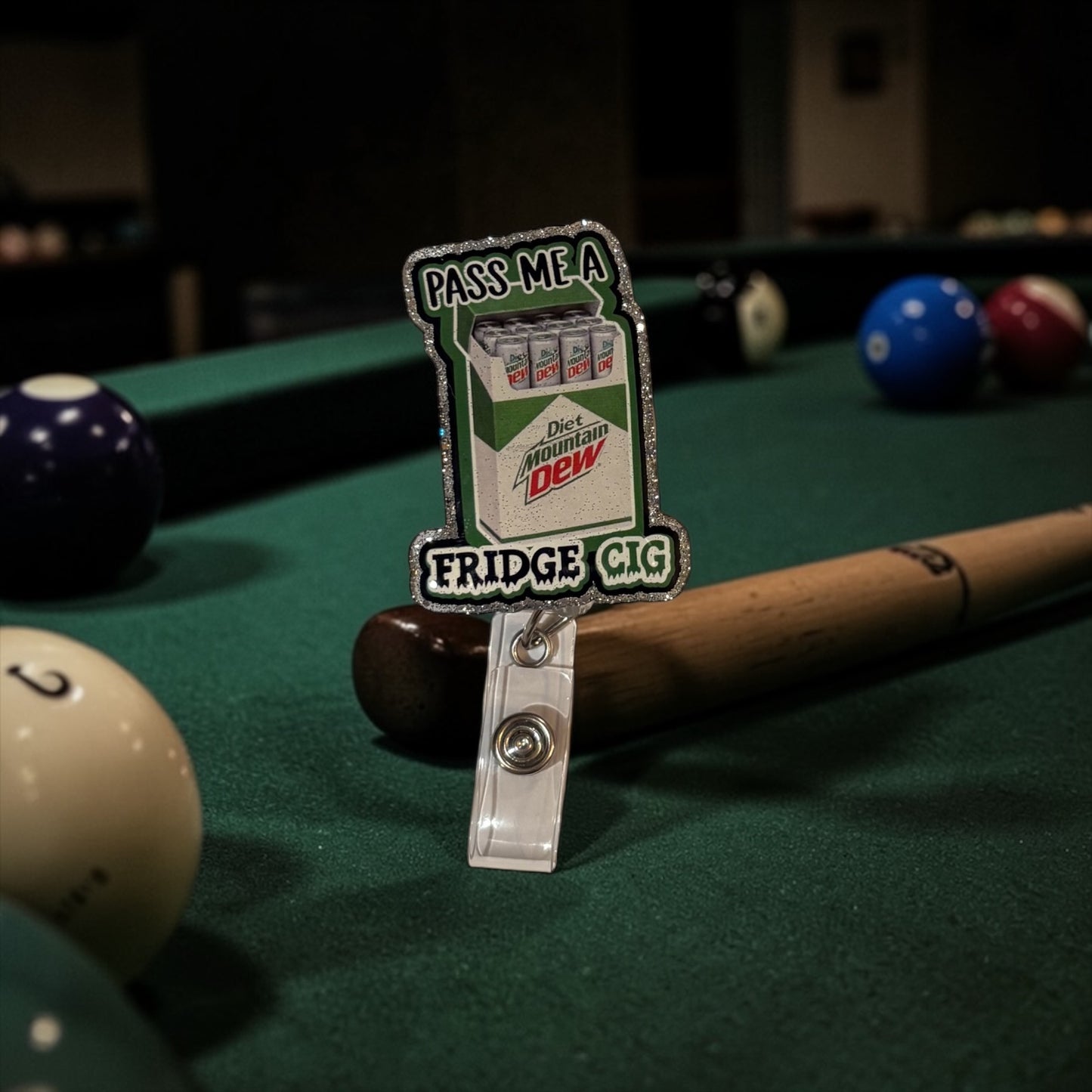 Fridge Cig Badge Reel, Mountain Dew  Badge Reel