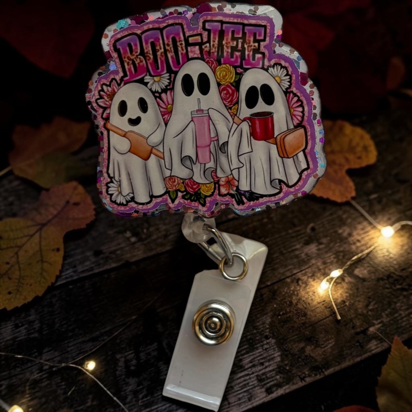 👻 Boo-jee Ghosts Badge Reel – Cute Halloween Nurse ID Holder