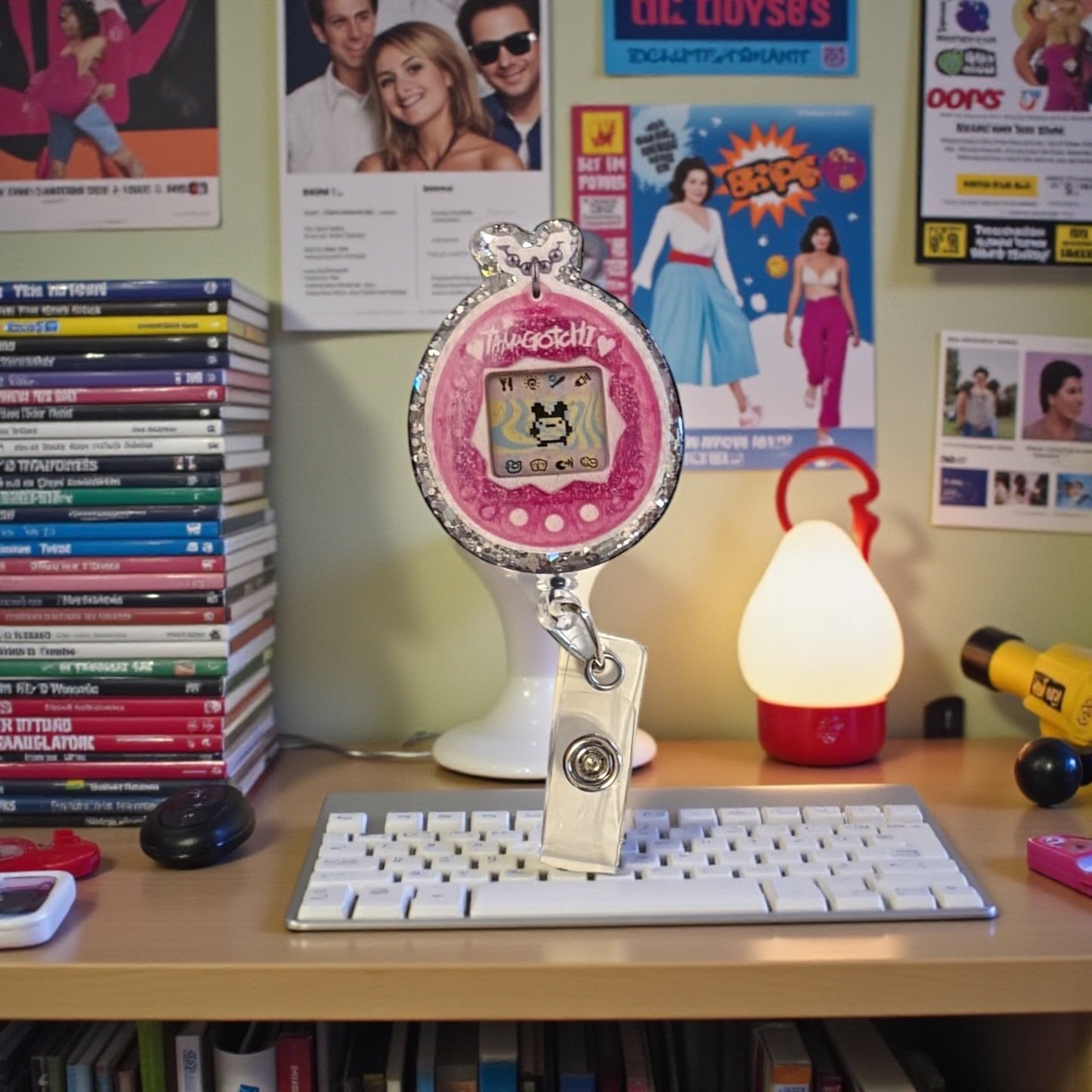 Tamagotchi-Inspired Retro Badge Reel