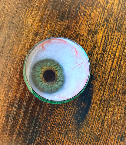 Funny Eyeball Badge Reel with Clear Eyes Charm | Retractable ID Holder for Nurses, Doctors & Healthcare Workers