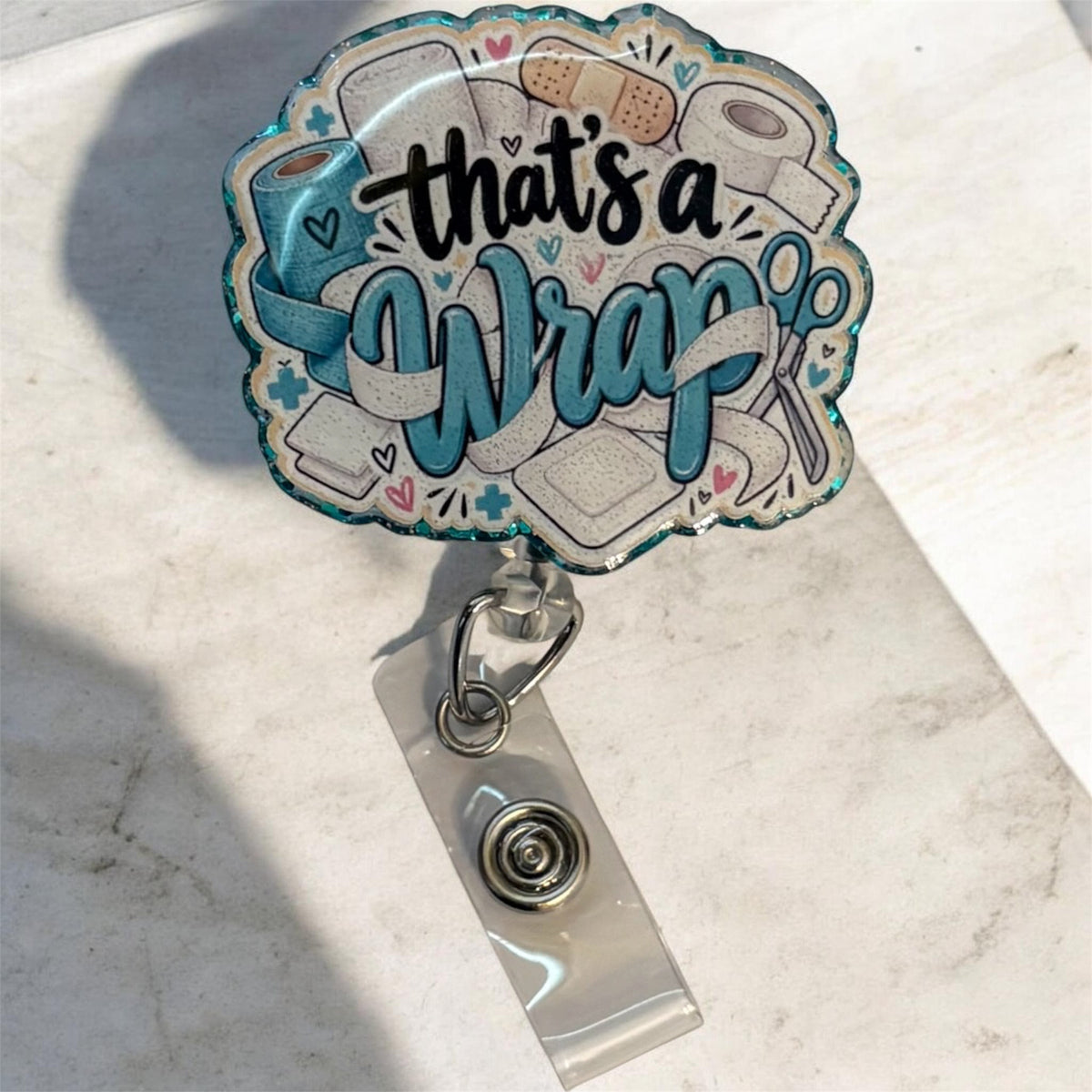 That’s a Wrap Wound Care Badge Reel – Funny Nurse Retractable ID Holder