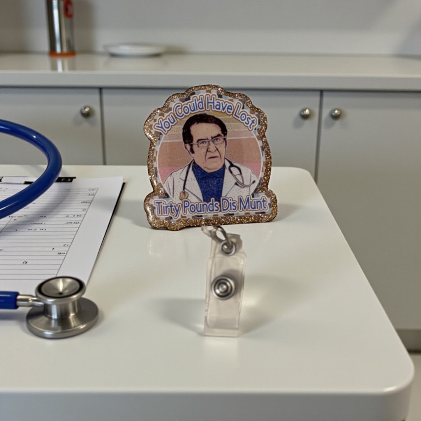 Weight-Loss Reality TV Inspired Badge Reel – Healthcare Humor