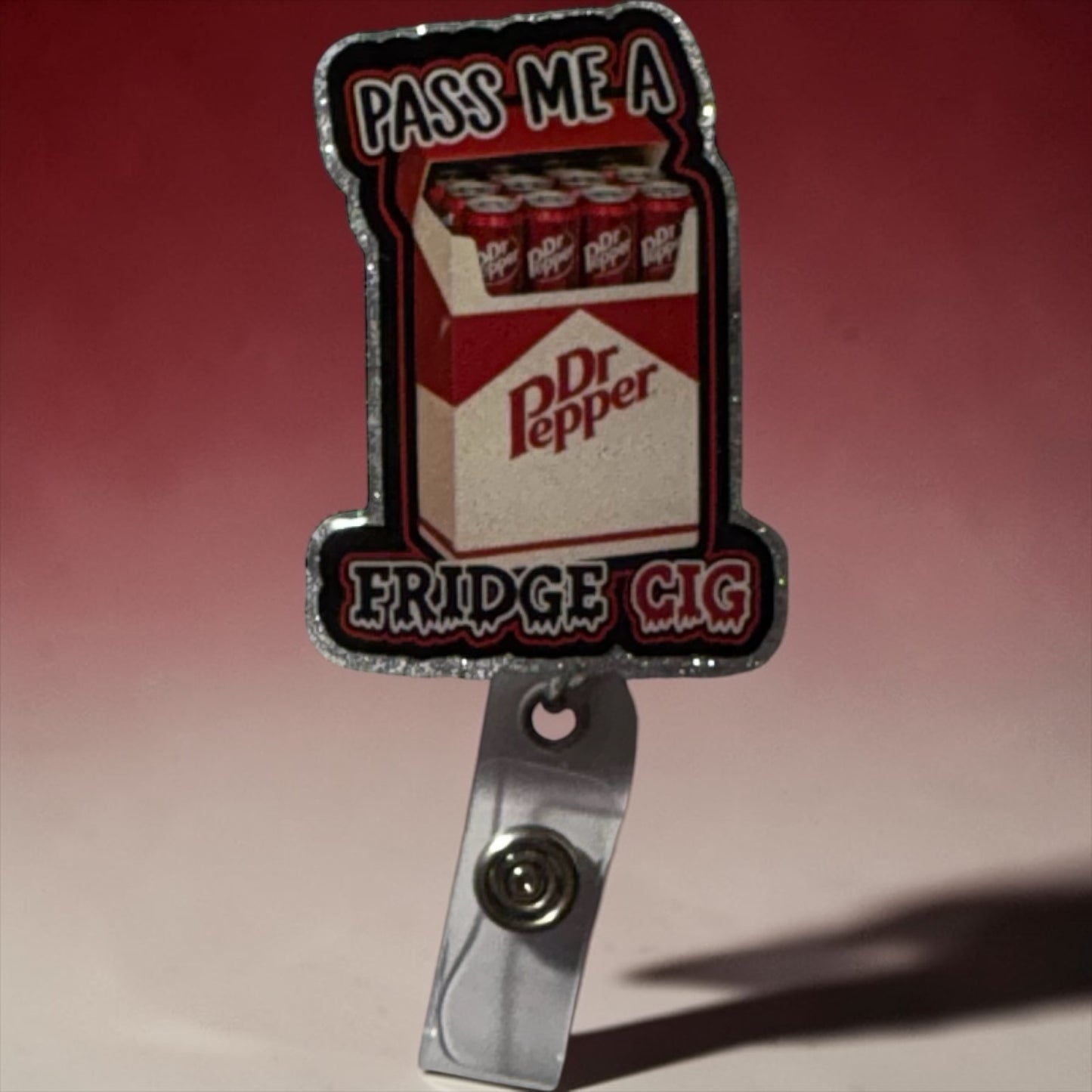 Fridge Cig Badge Reel, Dr.Pepper Badge Reel