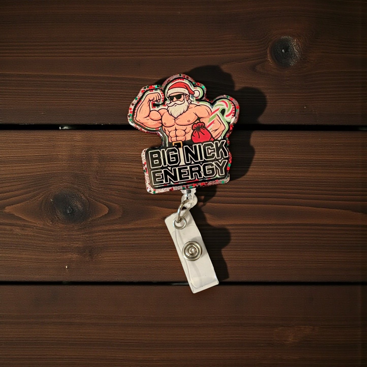 Funny Santa Badge Reel