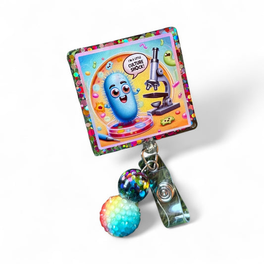 Funny Infectious Disease Badge Reel – Germ, Virus, Fungi ID Holder for Nurses, Lab Techs, and Microbiology Fans