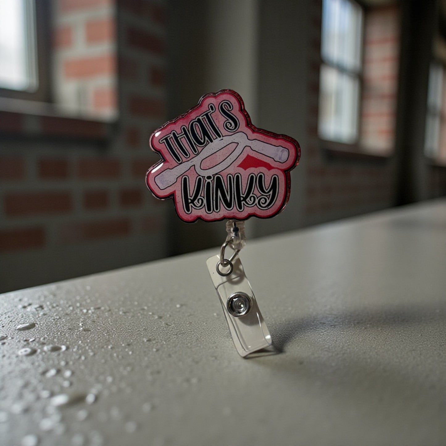 That’s Kinky Nurse Badge Reel – Naughty Medical Humor Badge, Funny RN Gift, Sassy ID Clip for Nurses, Cheeky Gag Badge Holder