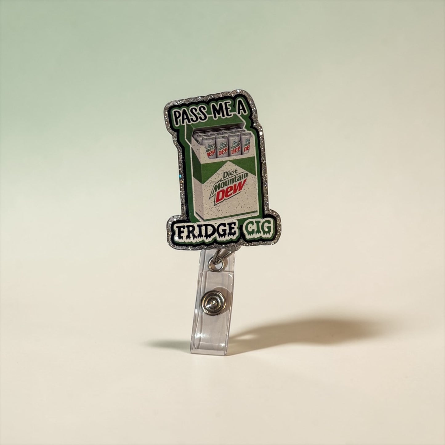 Fridge Cig Badge Reel, Mountain Dew  Badge Reel