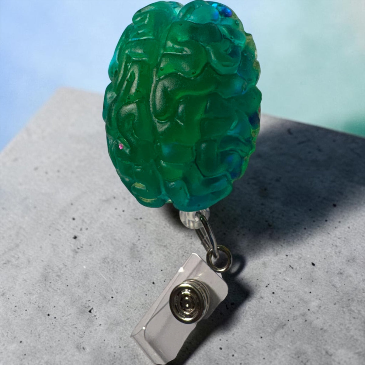 Anatomical Brain Badge Reel – Medical & Neuro Inspired