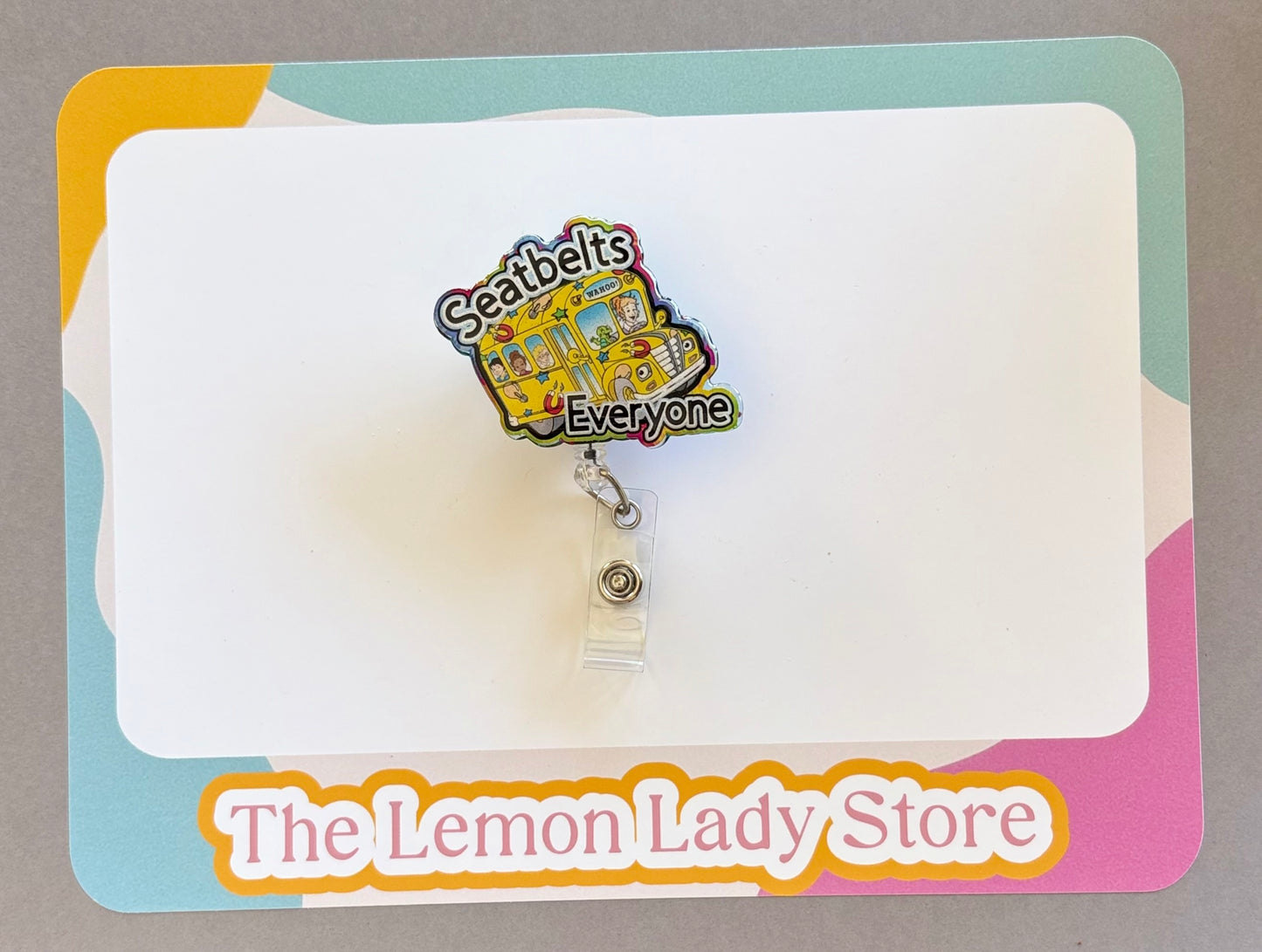 Magic Schoolbus Badge Reel, Nostalgic Badge Reel, Funny Nurse Bage Ree