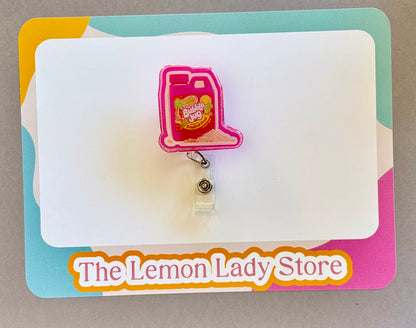 Bubble Jug Badge Reel – 90s Nostalgic Nurse ID Clip, Retro Candy Badge Holder, Cute Badge Reel for Nurses, CNAs, or Techs