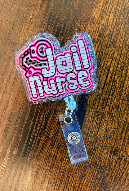 Jail Nurse Badge Reel – Funny Retractable ID Holder for Correctional Nurses