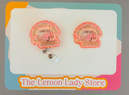 Take a Ride on the Ativan Badge Reel – Funny Medical ID Holder, Nurse Humor Badge, Pharmacist Gift, Mental Health Badge Clip