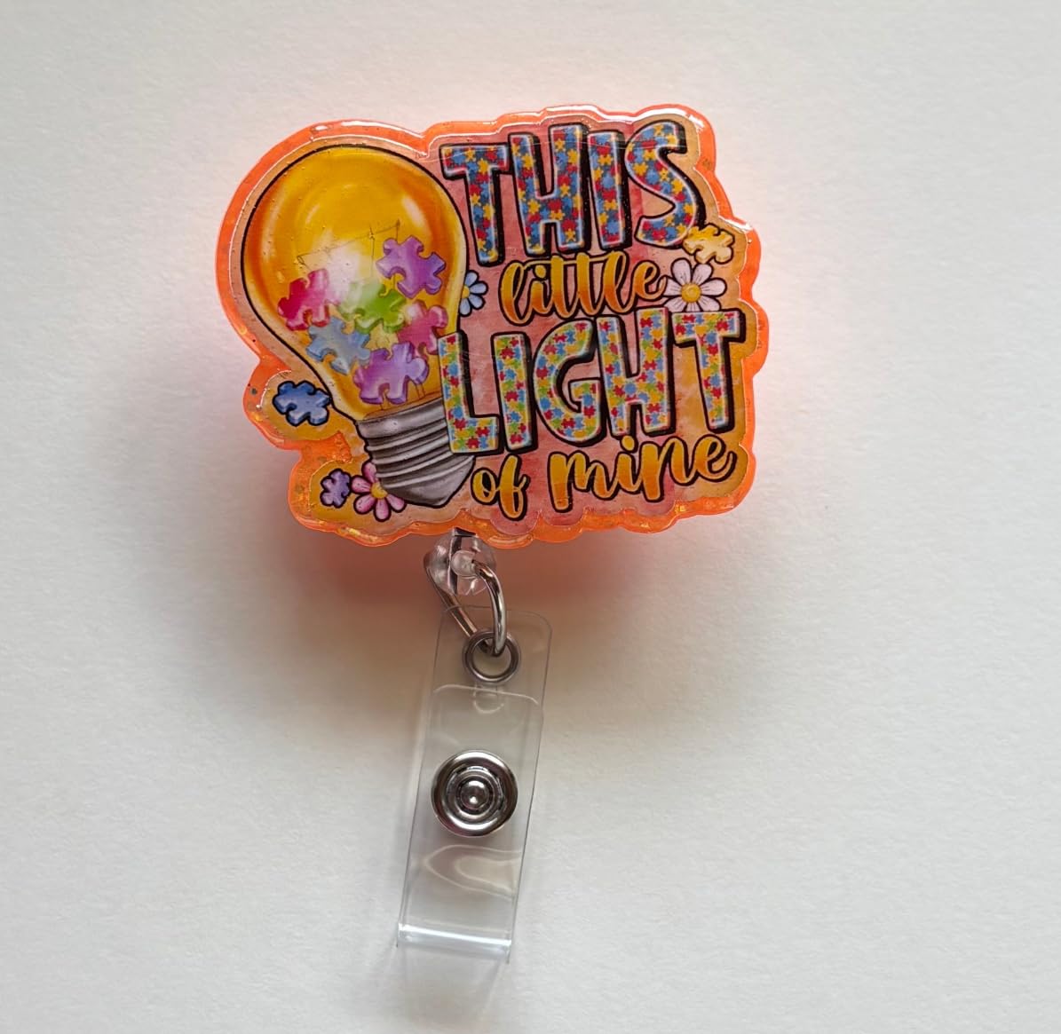 Autism Awareness Badge Reel – Retractable ID Holder with Puzzle Piece Design