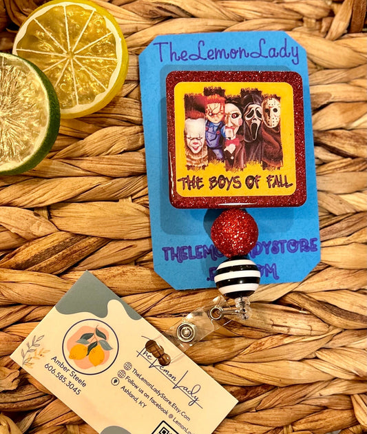 Halloween Horror Badge Reel | Retractable ID Holder | Spooky Fall Accessory for Nurses, Teachers, and Horror Fans