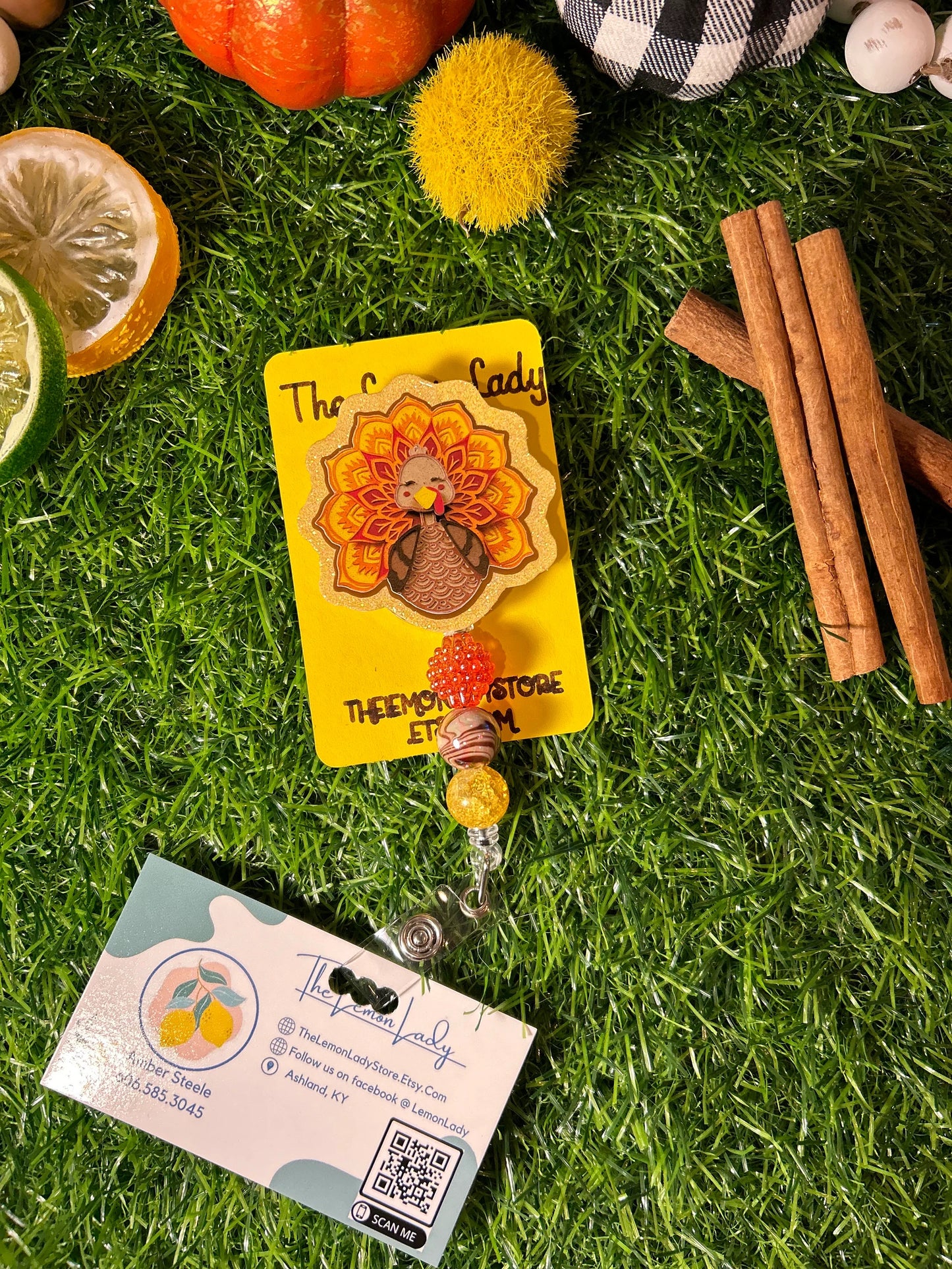 Thanksgiving Turkey Badge Reel, Funny Nurse Badge Holder, Fall Themed ID Clip, Autumn Badge Reel for Healthcare Workers