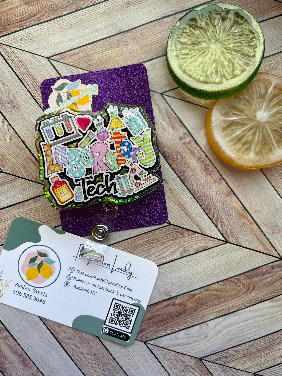 Lab Tech Badge Reel – Colorful Medical Laboratory Scientist ID Clip, F ...