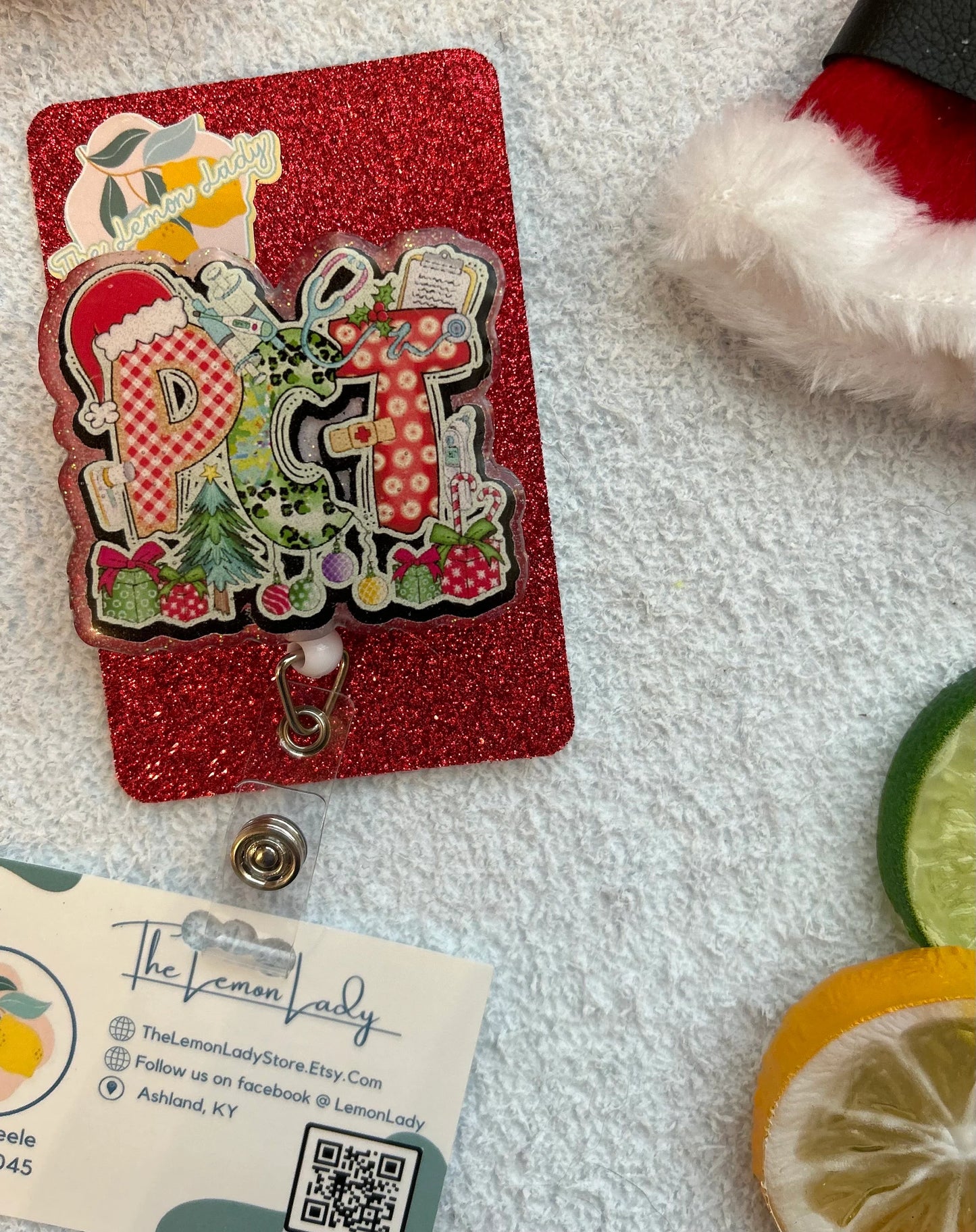 PCT Badge Reel, PCT Christmas Badge reel, Glow in the dark PCT badge reel