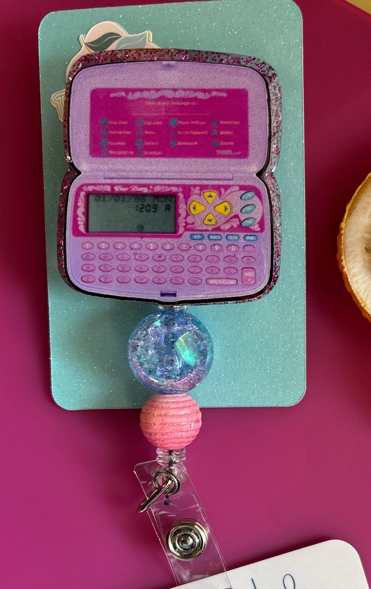 Dear Diary Badge Reel | 90s Nostalgia ID Clip | Retro Toy Badge Holder | Funny Nurse Gift | Cute Retractable Work Reel
