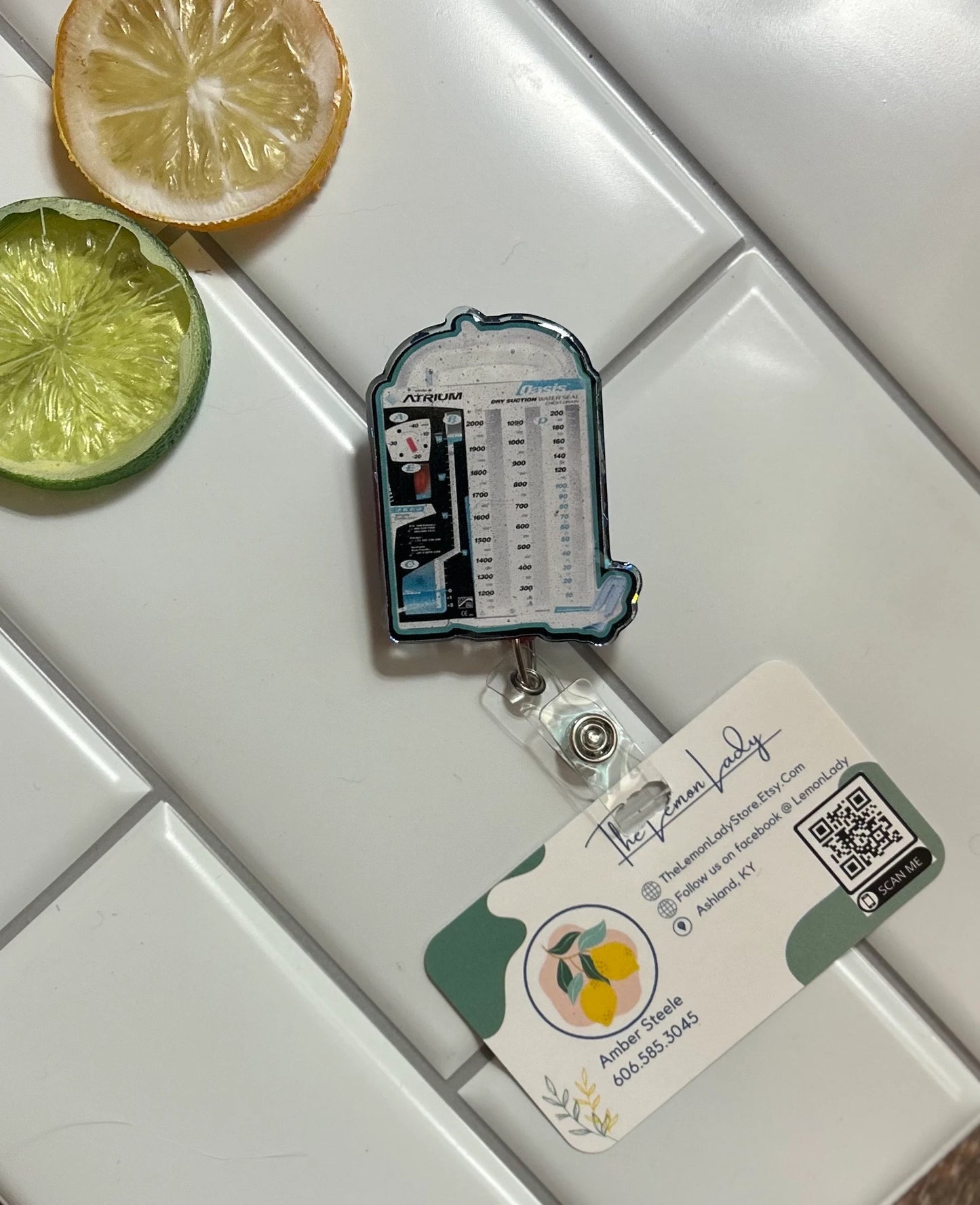 Chest Tube Badge Reel – ICU Nurse ID Clip – Funny RT Respiratory Badge – Trauma Nurse Gift – Medical Badge Holder