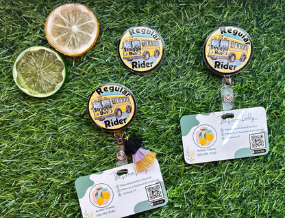 Funny Nurse Badge Reel – Struggle Bus Rider, Medical Badge Holder, Relatable Nurse Gift, Cute RN Badge Reel
