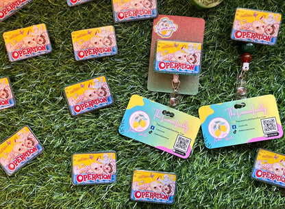 Operation Game Badge Reel – Retro 90s Nurse Gift, Funny Hospital ID Holder, Game Night Accessory