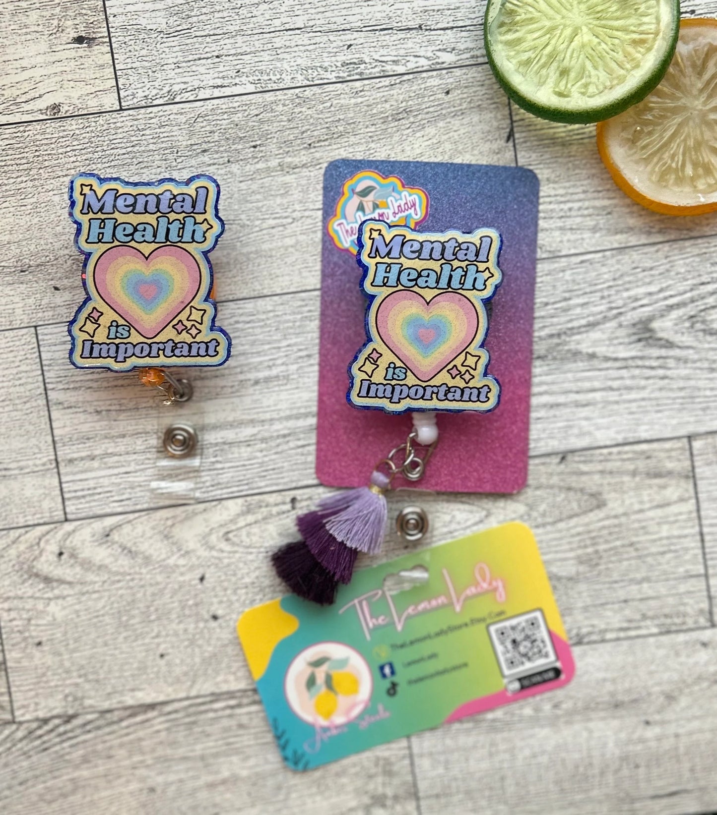 Mental Health Matters Badge Reel | Trauma Therapist Badge Clip | Nurse or Counselor ID Holder | Awareness Gift for Mental Health Workers