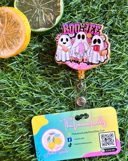 👻 Boo-jee Ghosts Badge Reel – Cute Halloween Nurse ID Holder