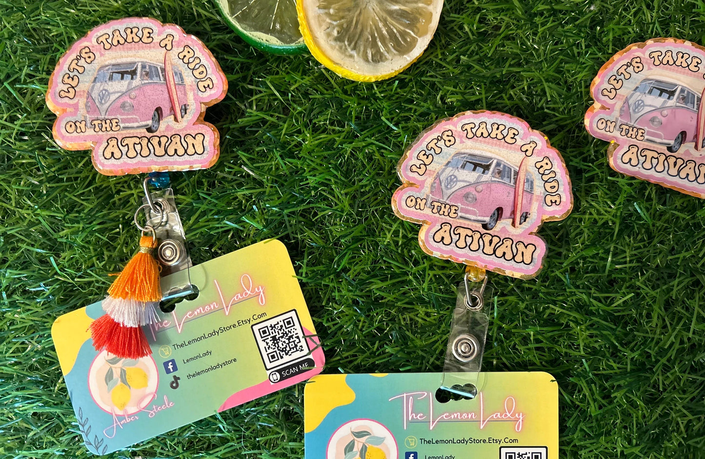 Take a Ride on the Ativan Badge Reel – Funny Medical ID Holder, Nurse Humor Badge, Pharmacist Gift, Mental Health Badge Clip