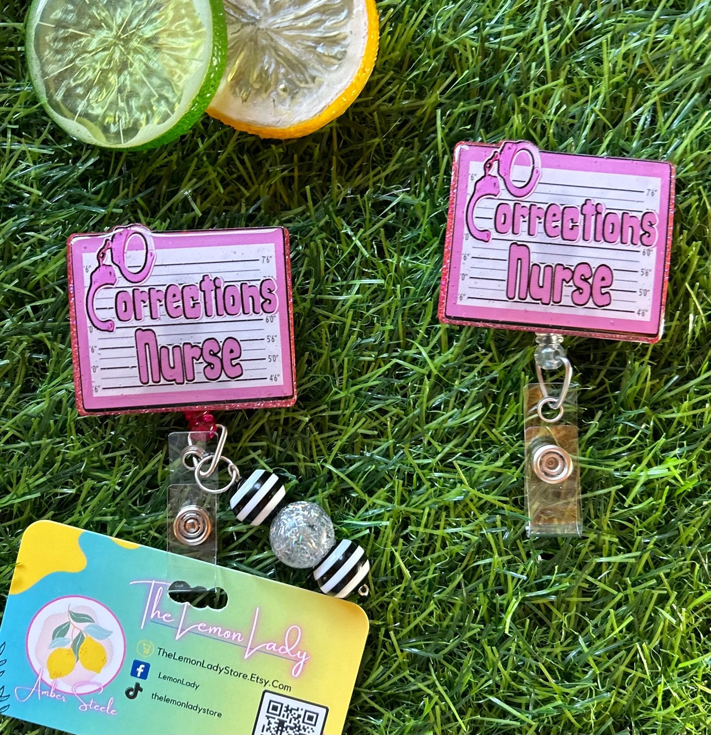 Corrections Nurse Badge Reel – Jail Nurse ID Clip, Funny Badge Reel for Prison Healthcare Worker