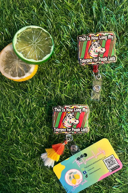 Fruit Stripe Zebra Badge Reel, Funny Nurse ID Holder, Retro Rainbow Badge Clip, Cute Nursing Accessory, Healthcare Gift for Coworker