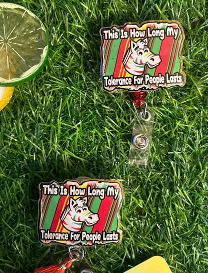 Fruit Stripe Zebra Badge Reel, Funny Nurse ID Holder, Retro Rainbow Badge Clip, Cute Nursing Accessory, Healthcare Gift for Coworker