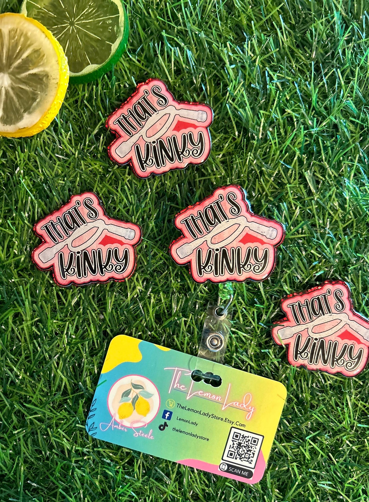 That’s Kinky Nurse Badge Reel – Naughty Medical Humor Badge, Funny RN Gift, Sassy ID Clip for Nurses, Cheeky Gag Badge Holder