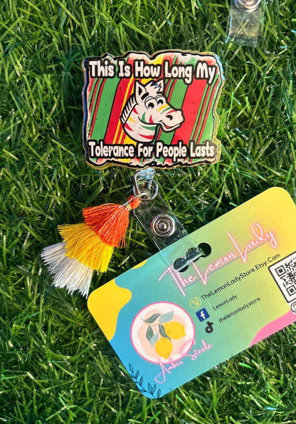 Fruit Stripe Zebra Badge Reel, Funny Nurse ID Holder, Retro Rainbow Badge Clip, Cute Nursing Accessory, Healthcare Gift for Coworker