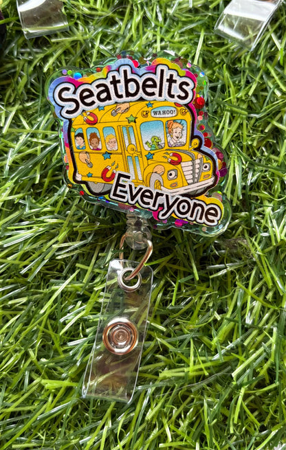 Magic Schoolbus Badge Reel, Nostalgic Badge Reel, Funny Nurse Bage Ree