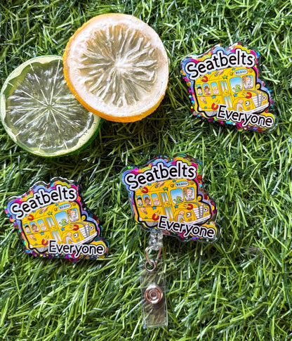 Magic Schoolbus Badge Reel, Nostalgic Badge Reel, Funny Nurse Bage Ree