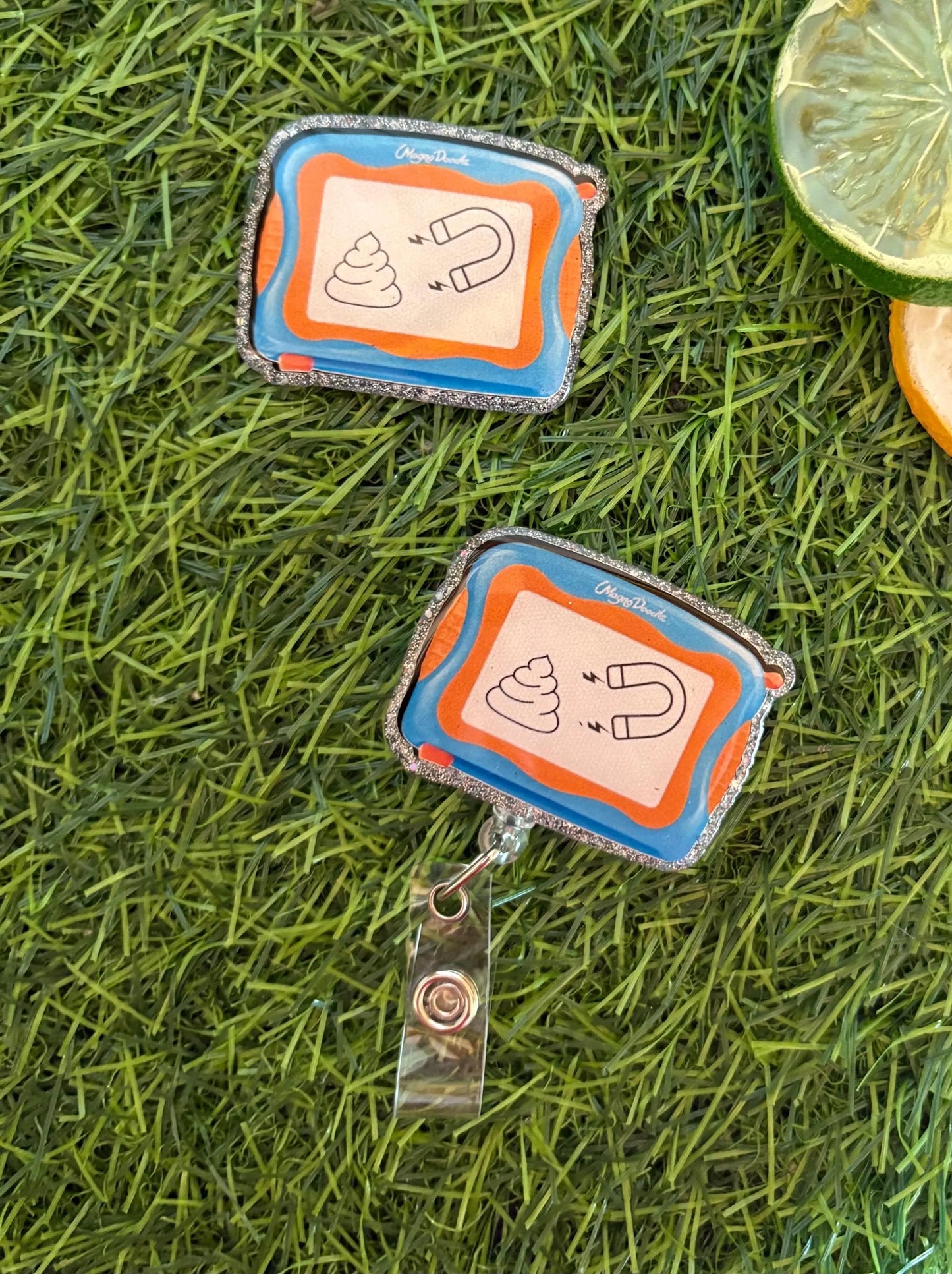 funny nurse badge reel,  poop Magnent Badge Reel, magnadoodle badge reel, ER Nurse Badge Reel, Funny Badge Reel