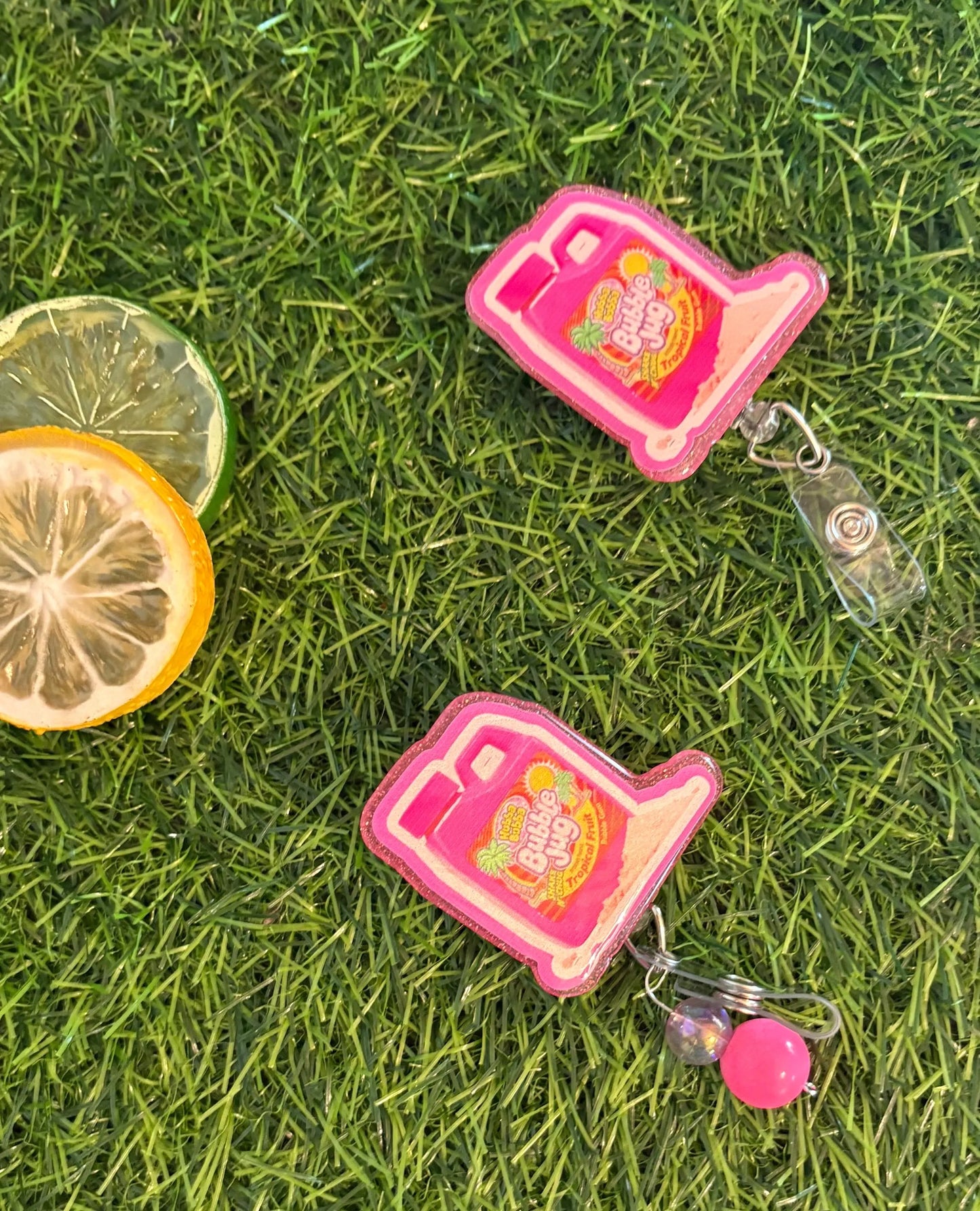 Bubble Jug Badge Reel – 90s Nostalgic Nurse ID Clip, Retro Candy Badge Holder, Cute Badge Reel for Nurses, CNAs, or Techs