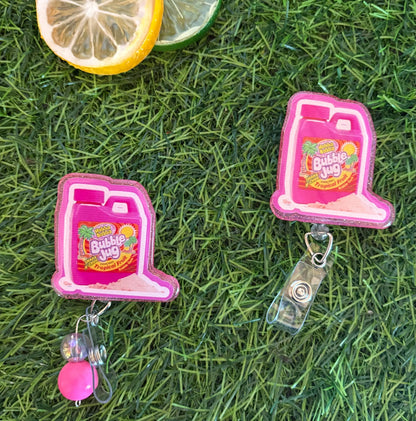 Bubble Jug Badge Reel – 90s Nostalgic Nurse ID Clip, Retro Candy Badge Holder, Cute Badge Reel for Nurses, CNAs, or Techs