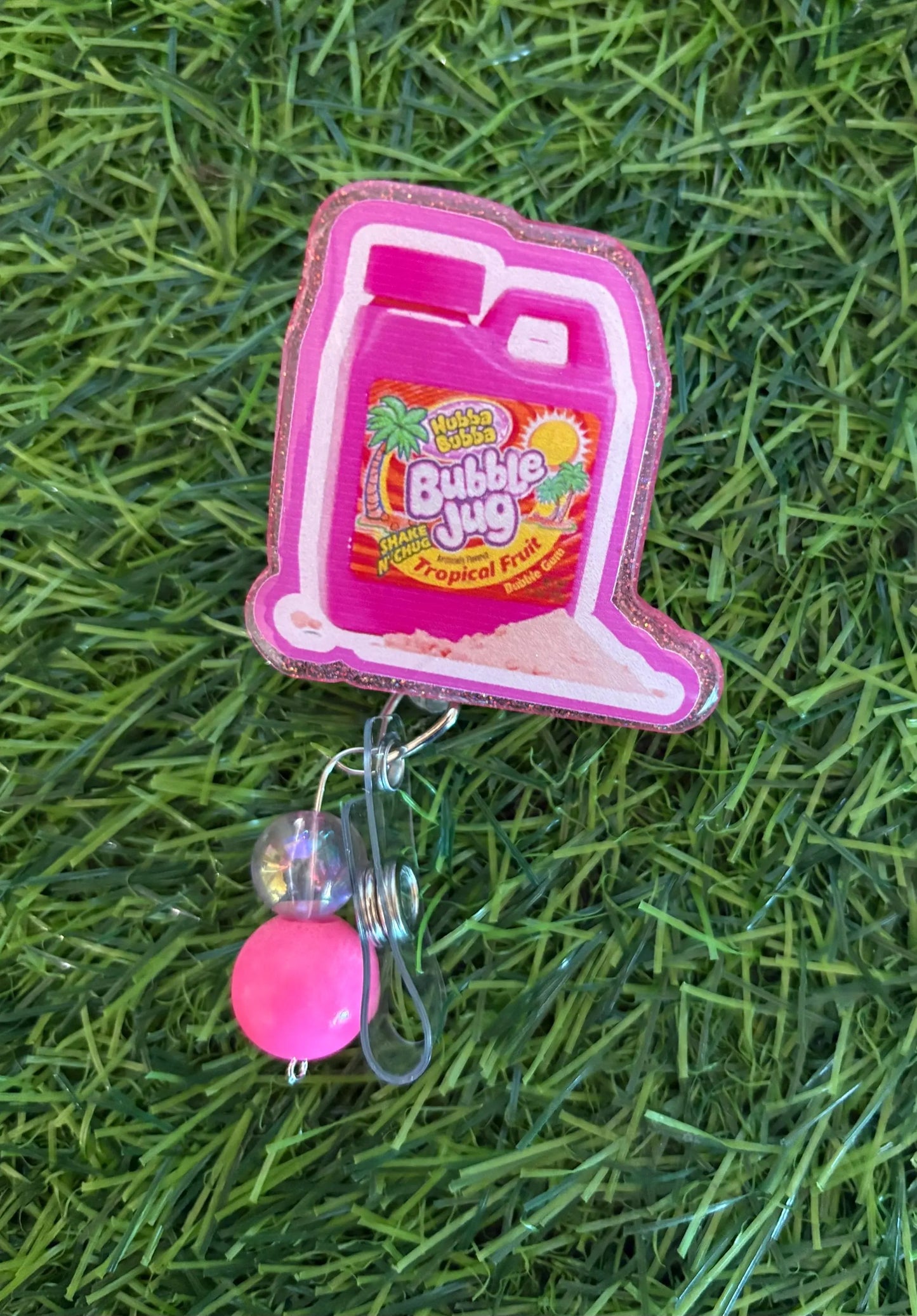 Bubble Jug Badge Reel – 90s Nostalgic Nurse ID Clip, Retro Candy Badge Holder, Cute Badge Reel for Nurses, CNAs, or Techs